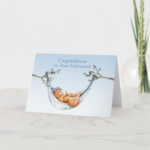 Carte de voeux de l'ours de retraite