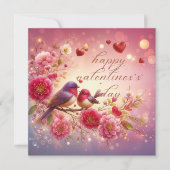 Carte de voeux de Lovebirds Valentine (Devant)