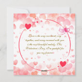 Carte de voeux de Lovebirds Valentine (Dos)