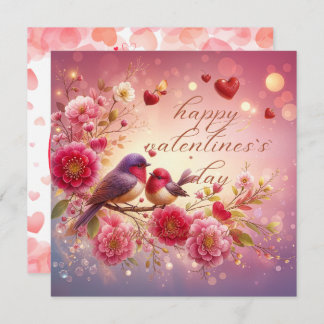 Carte de voeux de Lovebirds Valentine