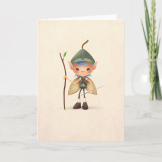 Carte de voeux de lutin de jardin