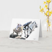 carte de voeux de lutteur de boeuf (Fleur jaune)