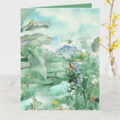 Carte de voeux de luxe (Fleur jaune)