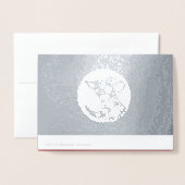 Carte de voeux de luxe 2020 Chinese Metal Rat Year (Derrière avec enveloppe)