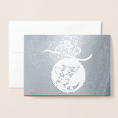 Carte de voeux de luxe 2020 Chinese Metal Rat Year (Devant avec enveloppe)