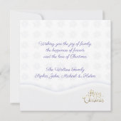 Carte de voeux de luxe Joyeux Noël & Nouvel An (Dos)