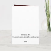 Carte de voeux de ma cuisine (Dos)