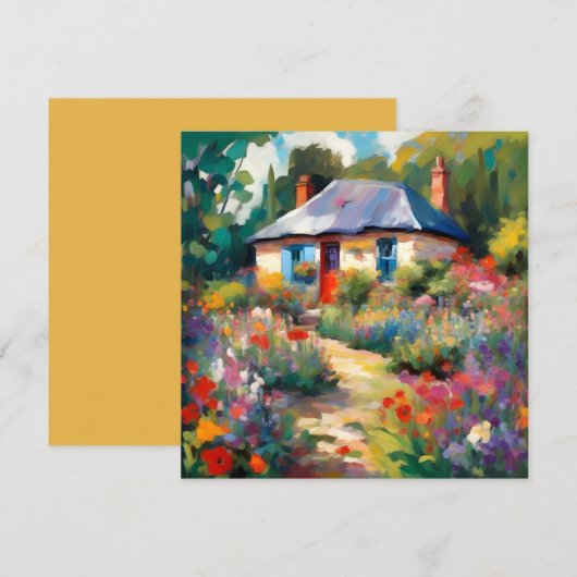 Carte de vœux de maison de campagne (Devant / Derrière)