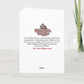 Carte de voeux de maison de poupée de village de (Dos)