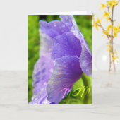 Carte de vœux de maman à fleur violette (Fleur jaune)