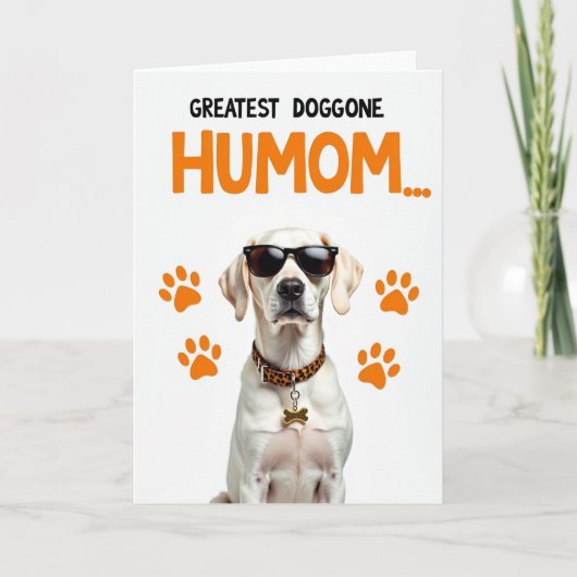 Carte de vœux de maman chien léopard (Devant)