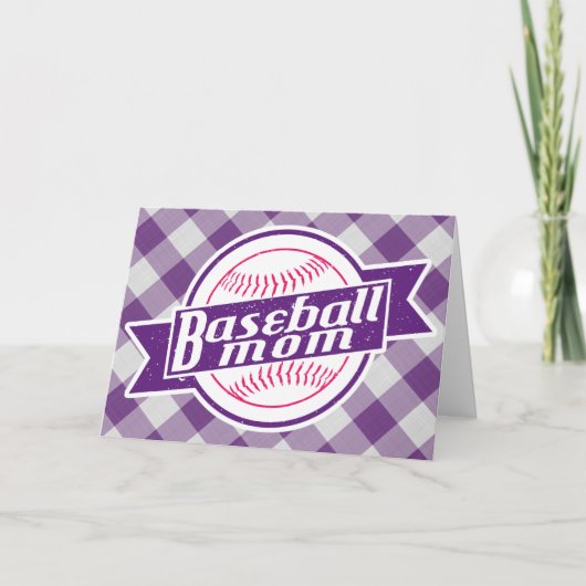 Carte de voeux de maman de baseball (Devant)