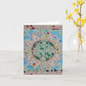 Carte de voeux de mandala de fleur (Fleur jaune)