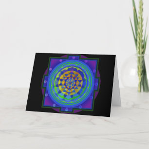 Carte de voeux de mandala de l'OM (AUM) Yantra