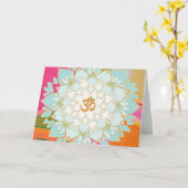 Carte de voeux de mandala de Lotus (Fleur jaune)