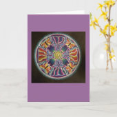 Carte de voeux de mandala de papillon (Fleur jaune)