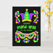 Carte de voeux de mardi gras à personnaliser (Fleur jaune)