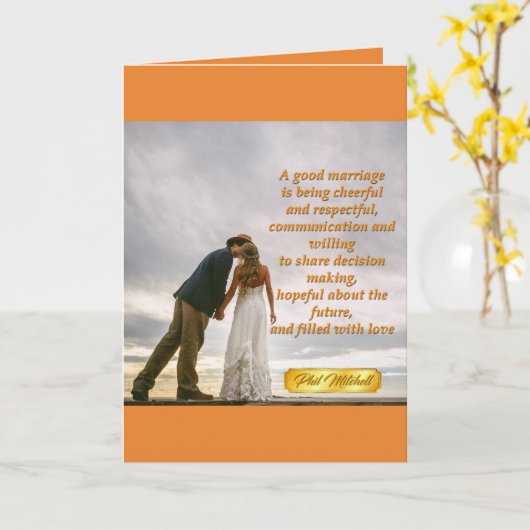 Carte de voeux de mariage (Fleur jaune)