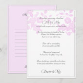 Carte de Vœux de Mariage et Conseils d'Amour et de (Devant / Derrière)