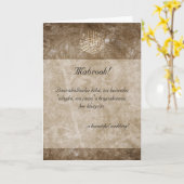 Carte de vœux de mariage félicitations dua vintage (Fleur jaune)