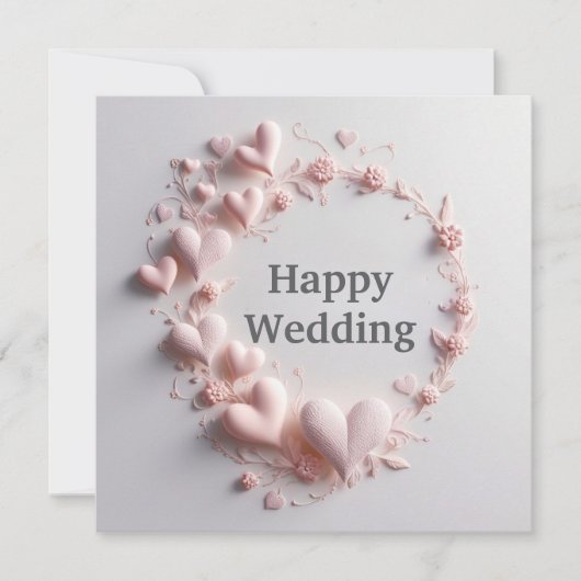 Carte de vœux de mariage joyeux (Devant)