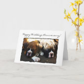 Carte de vœux de mariage pour Boxer Joyeux Anniver (Fleur jaune)