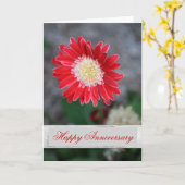 Carte de vœux de mariage simple fleur rouge (Fleur jaune)