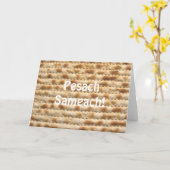 Carte de voeux de Matzah de Pesach Sameach (Fleur jaune)