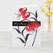 Carte de voeux de meilleurs amis (Fleur jaune)