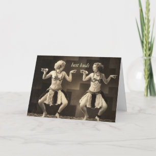 Carte de voeux de meilleurs amis de filles de