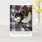 Carte de voeux de Meme de chat (Fleur jaune)