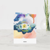 Carte de voeux de Merci de couleur d'eau (Dos)