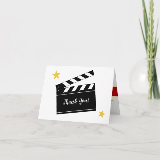Carte de voeux de Merci de thème de film de cadeau (Devant)