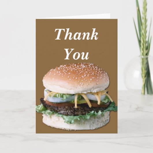 Carte de voeux de Merci d'hamburger (Devant)