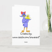 Carte de voeux de mère et de bébé d'oiseau (Dos)