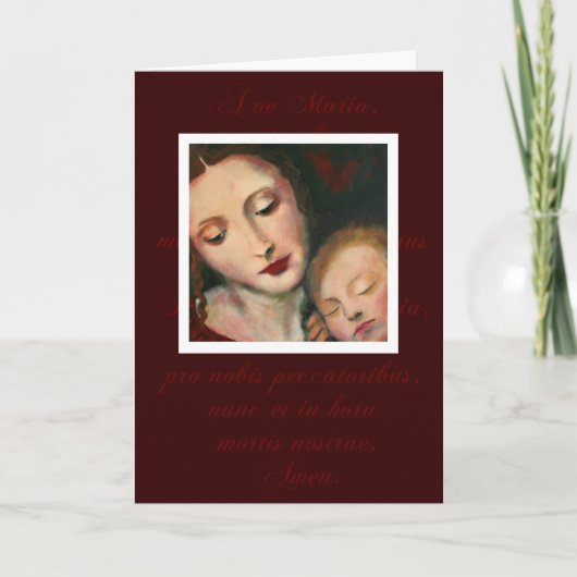 Carte de voeux de mère et d'enfant (Devant)