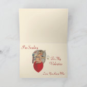 Carte de voeux de message de Valentine de cupidons (Intérieur)