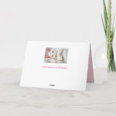 carte de voeux de minou de caresse (Dos)