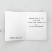 Carte de voeux de Miséricorde divine Jésus (Intérieur)