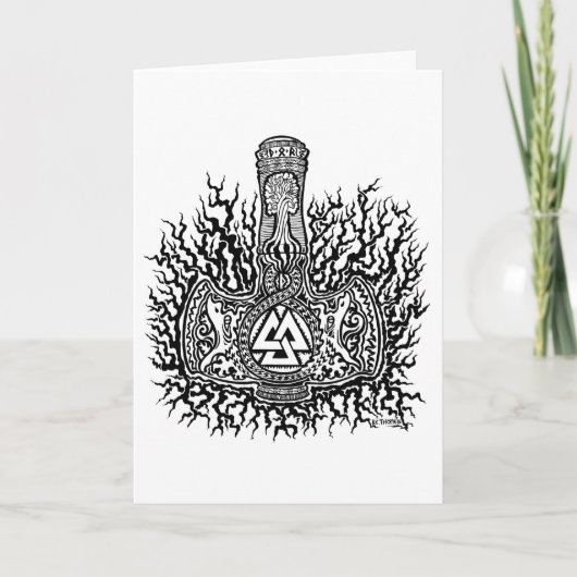 Carte de voeux de Mjolnir - de Valknut (Devant)