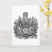 Carte de voeux de Mjolnir - de Valknut (Fleur jaune)