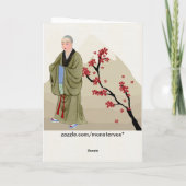 Carte de voeux de moine bouddhiste (Dos)