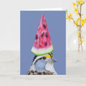 Carte de voeux de moisson de pastèque (Fleur jaune)