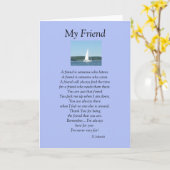 Carte de voeux de mon ami (Fleur jaune)