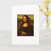 Carte de voeux de Mona Lisa de DaVinci (Fleur jaune)