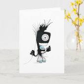 Carte de voeux de monstre (Fleur jaune)