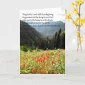 Carte de voeux de montagne (Fleur jaune)