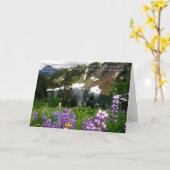 Carte de voeux de montagne (Fleur jaune)