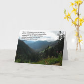 Carte de voeux de montagne (Fleur jaune)