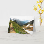 Carte de voeux de montagne (Fleur jaune)